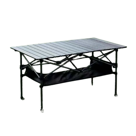 Camping Table Portable Folding Outdoor Black Metal