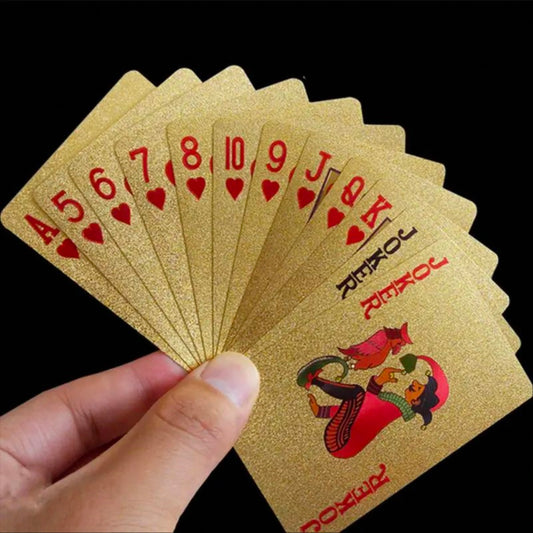 Playing Cards Plastic 24K Gold Foil