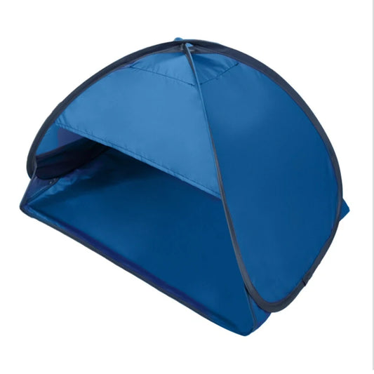 Blue pop-up tent on a white background