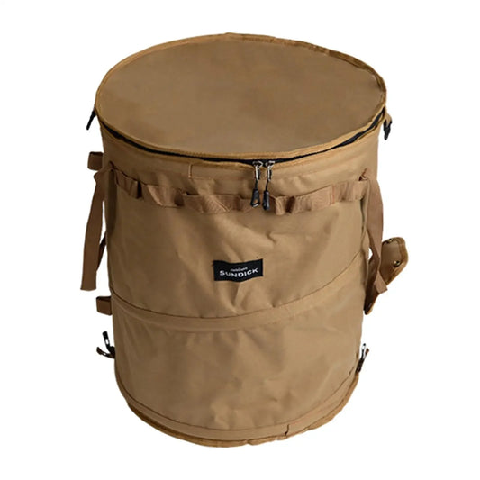 Brown bag with a visible brand logo on a white background