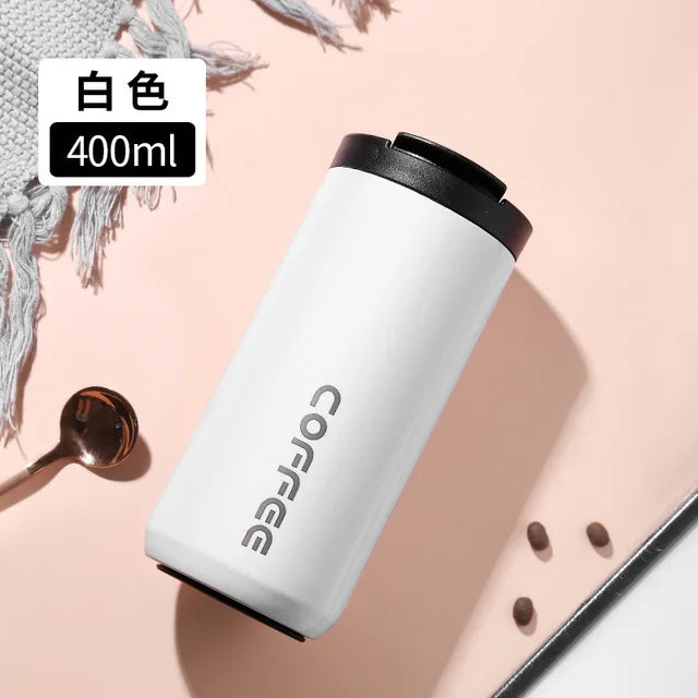 Stainless Steel Coffee Mug (White)