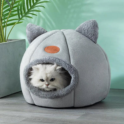 Cat Bed Winter Cave with Removable Cushion