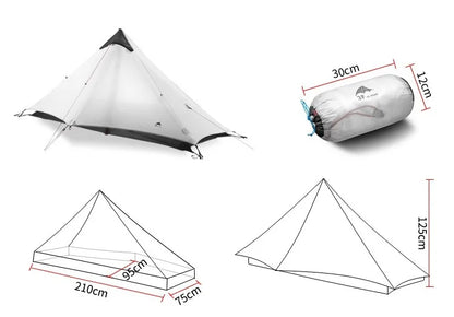 Outdoor Camping Tent with Ultralight 3 Season for 1 Person