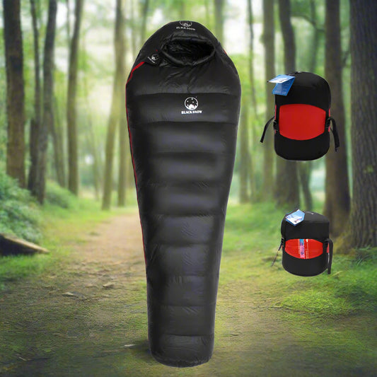 Outdoor Sleeping Bag with Goose Down Warm Waterproof