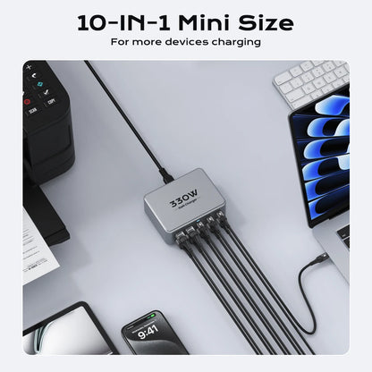 USB Charger GaN 330W Multiport Fast Charging Station