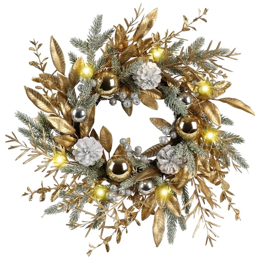 Christmas Wreath Artificial Pine Cone Round