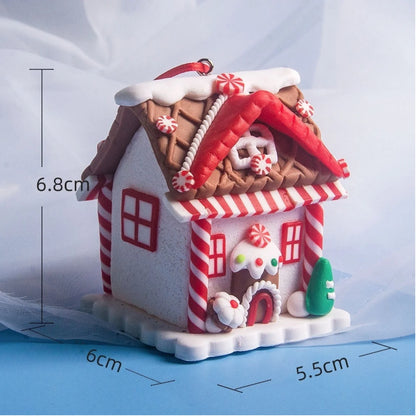 Christmas Ornaments Gingerbread House Hanging Set