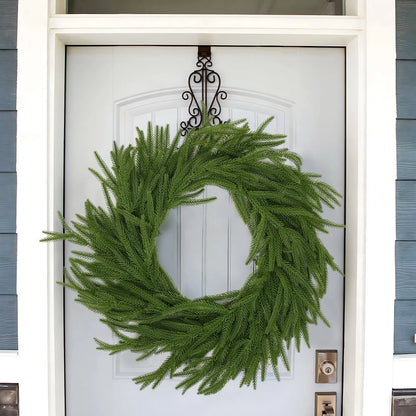 Christmas Garland with Norfolk Pine Artificial Greenery