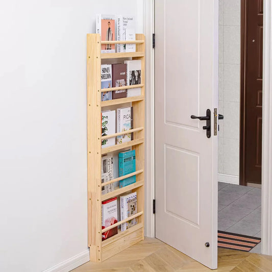 Bookshelf Solid Wood Modern Storage Rack