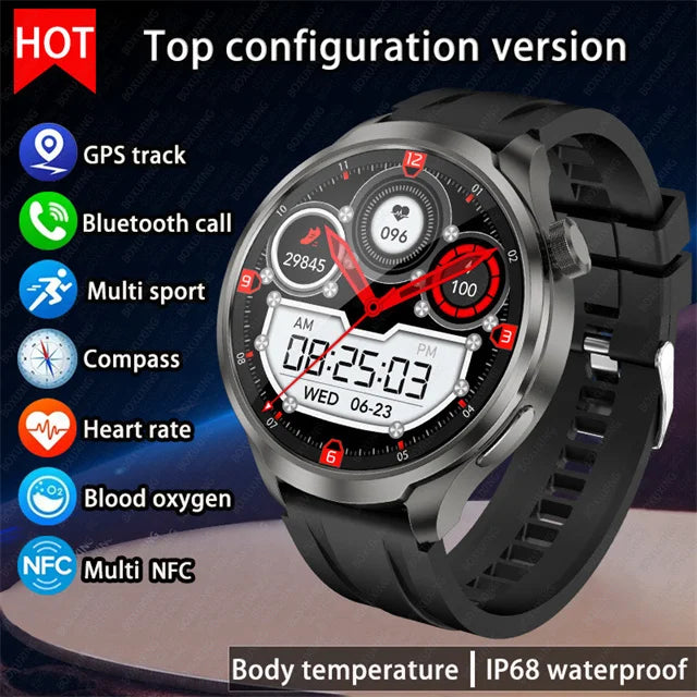 Smart Watch Men Waterproof Fitness GPS Bluetooth Call