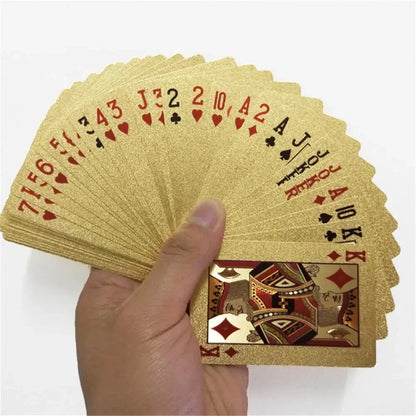 Playing Cards Gold Foil Waterproof Durable Poker Set