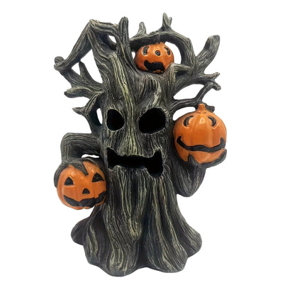 Halloween Pumpkin Tree Monster Statue Resin Ornament