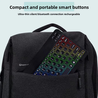 Wireless Bluetooth Keyboard with 3 Color Luminous Backlit
