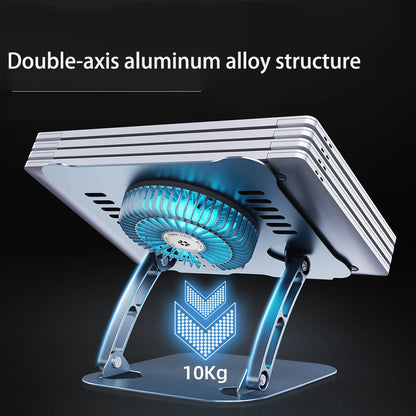 Laptop Stand Aluminum Cooling Fan Adjustable