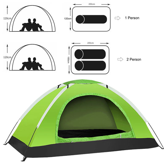 Outdoor Camping Tent with Portable Layer for 2 Person