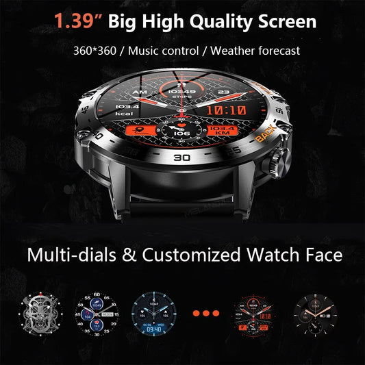 Smart Watch Bluetooth Call Fitness Tracker Waterproof for Men