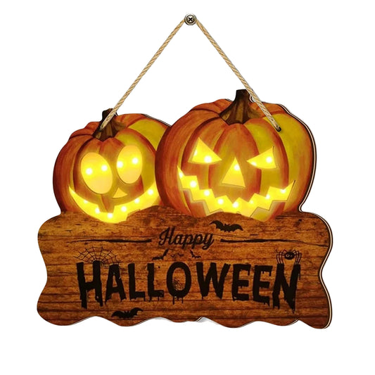 Halloween Wooden Pumpkin Lantern Light