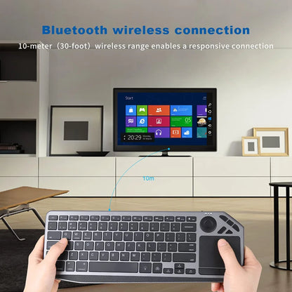 Rechargeable Wireless Bluetooth Keyboard with Touchpad & Backlight