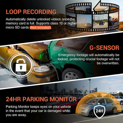 Dash Cam Car WiFi Dual Lens 1080P