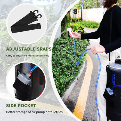 Outdoor Shower Camping Shower Bag with Solar Pressure Pump