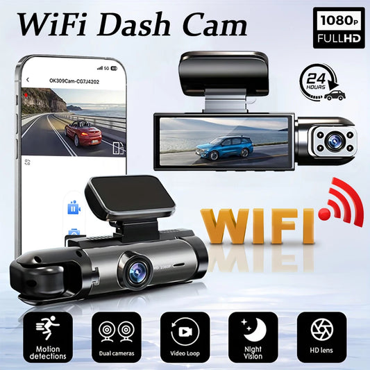 Dash Cam Car WiFi Dual Lens 1080P
