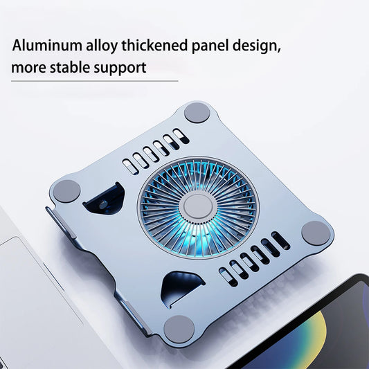 Laptop Stand Aluminum Cooling Fan Adjustable