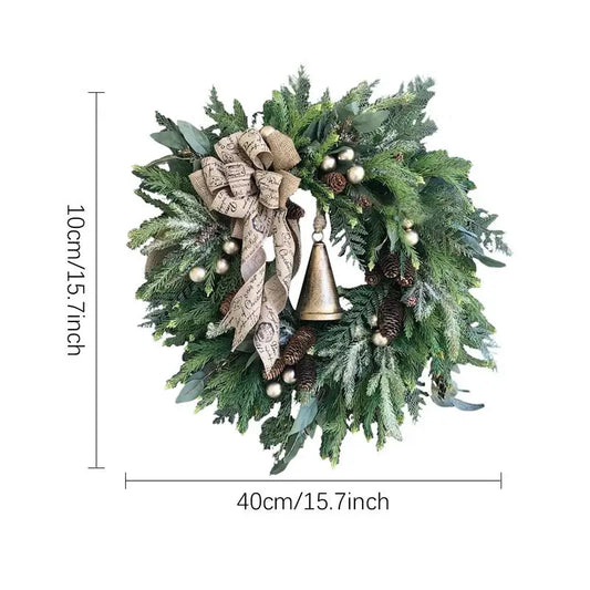 Christmas Wreath with PVC and Fabric Door Decor