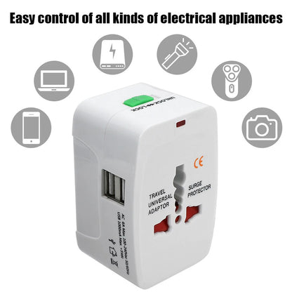 Universal Plug Travel Adapter  with USB Type C Ports