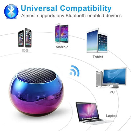 Mini Portable Wireless Bluetooth Stereo Subwoofer Speaker