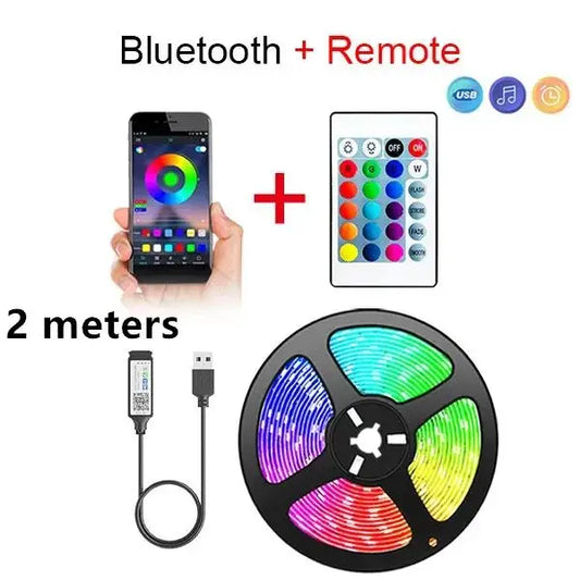 LED Strip Lights RGB Bluetooth Remote USB Flexible Ribbon