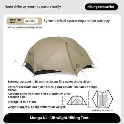 Outdoor Camping Tent with Waterproof Double Layer for 2 Person