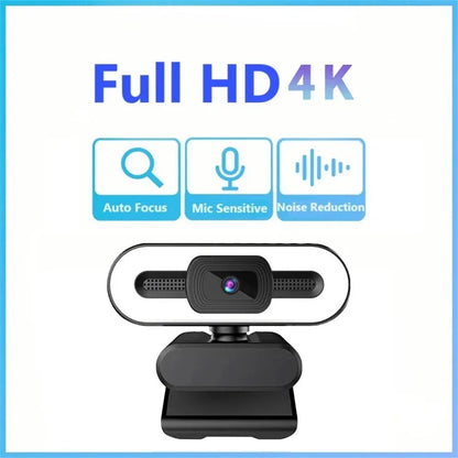 Webcam Full HD 4K Autofocus with Microphone