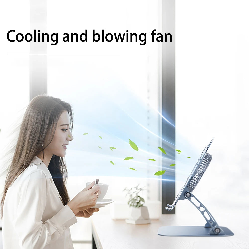 Laptop Stand Aluminum Cooling Fan Adjustable