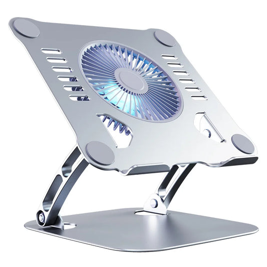 Laptop Stand Aluminum Cooling Fan Adjustable