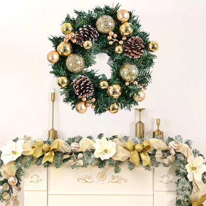 Christmas Wreath Round Silk Holiday Decoration