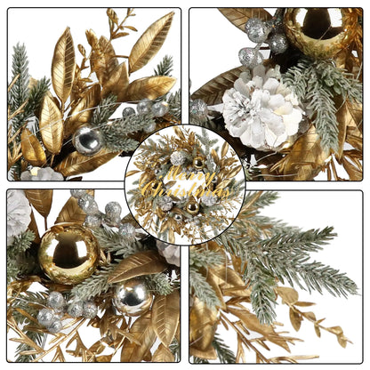 Christmas Wreath Artificial Pine Cone Round