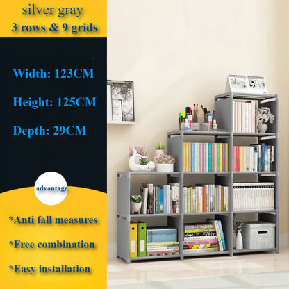 Bookshelf Storage Rack with Multi-layer Closet