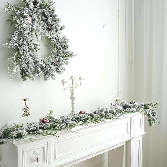 Christmas Wreath with Cold Berry Rattan