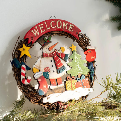 Rustic Wooden Christmas Santa Welcome Plaque