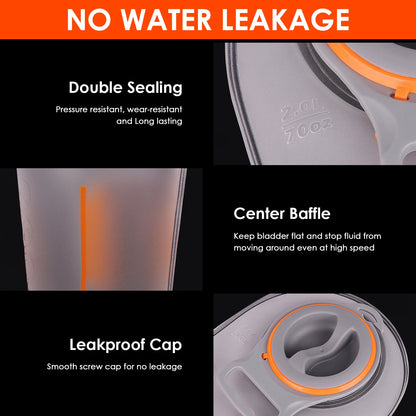 Hydration Bladder with 2L Water Reservoir Bag Leak-Proof