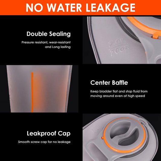 Hydration Bladder with 2L Water Reservoir Bag Leak-Proof