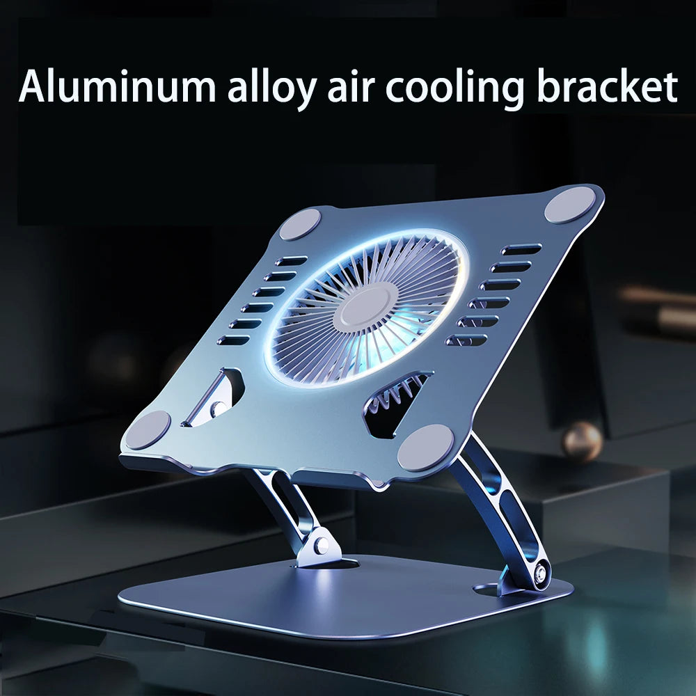 Laptop Stand Aluminum Cooling Fan Adjustable