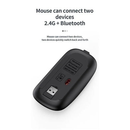 Slim Wireless Bluetooth Rechargeable Keyboard Mouse Set