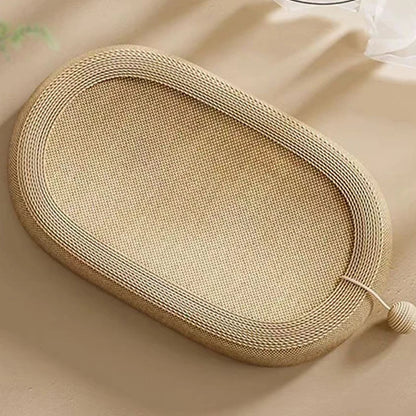 Cat Scratching Bed With Game BallLarge Oval Sisal BasinSofa ProtectorIndoor Cat Scratching BoardWear-resistant Pet Supplies