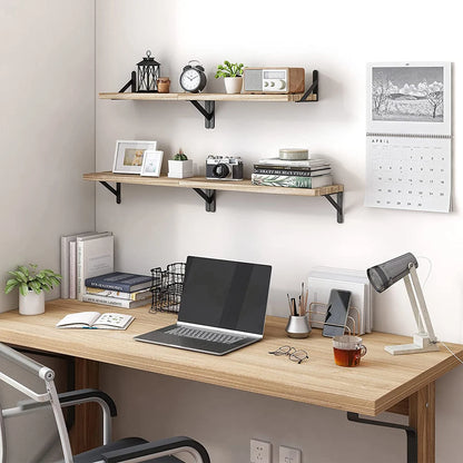 Wall Shelves with Wooden Floating for Living Room