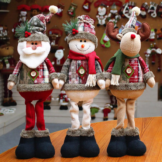 Christmas Dolls Santa Reindeer Snowman for Decoration