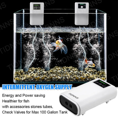Aquarium Air Pump Rechargeable Silent USB Lithium Battery