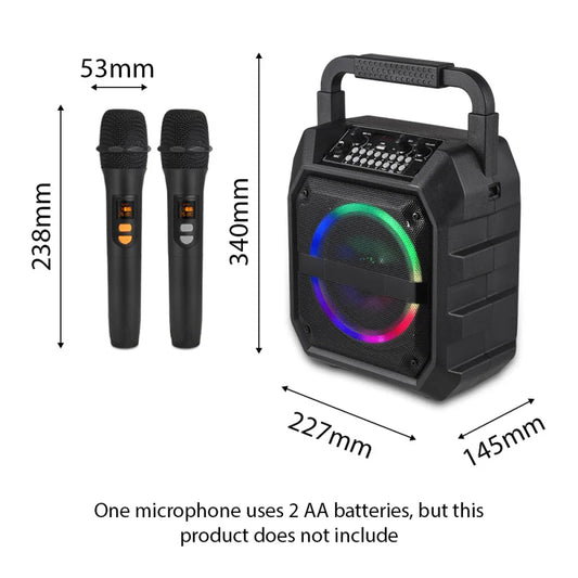 Wireless Karaoke System with Speaker & Microphone Set