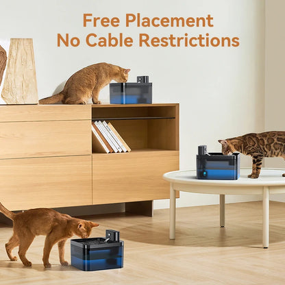 Cat Water Fountain Wireless Automatic 2600mAh