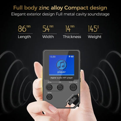 Bluetooth MP3 Player Zinc Alloy 8GB Lossless Audio
